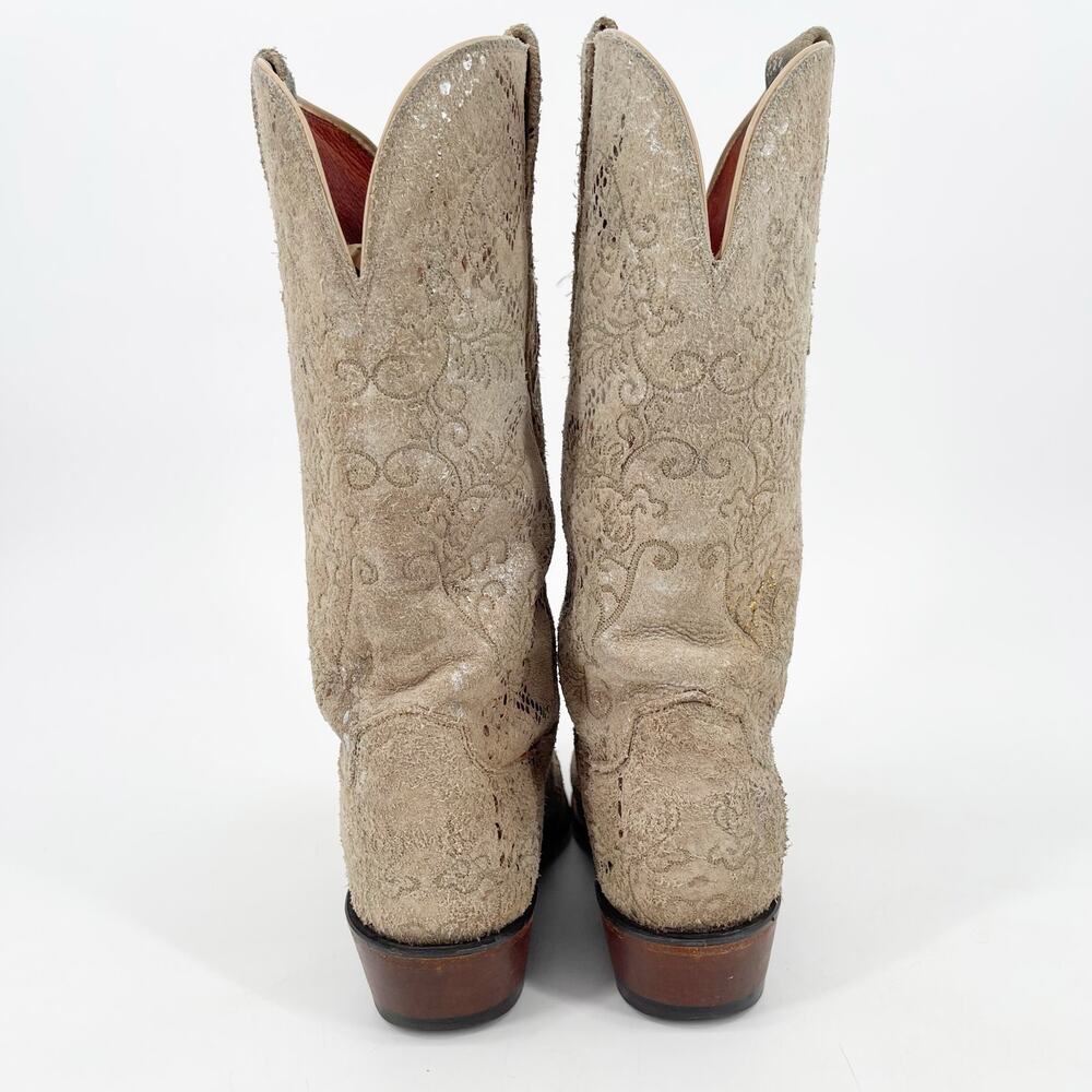 Lucchese Women’s 7.5 Stone Metallic Python Print … - image 7